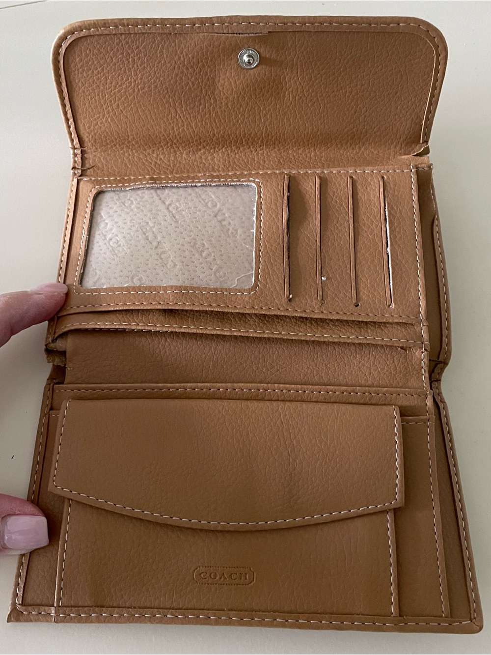 Small Signature Coach Canvas and Leather Wallet/Card Holder - Picture 5 of 15